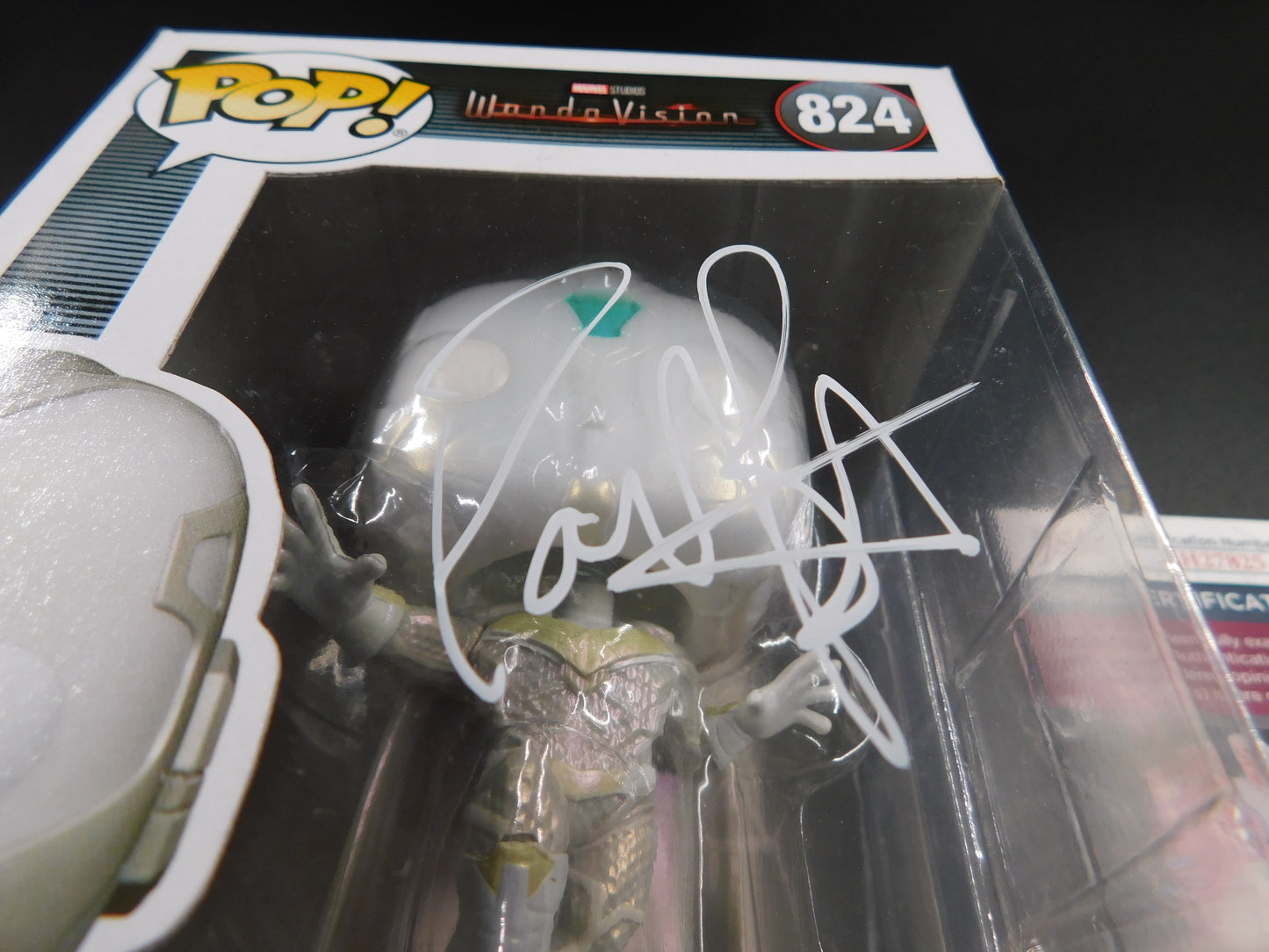 Paul Bettany Signed Autograph Vinyl Funko Pop 824 The Vision WandaVision JSA COA