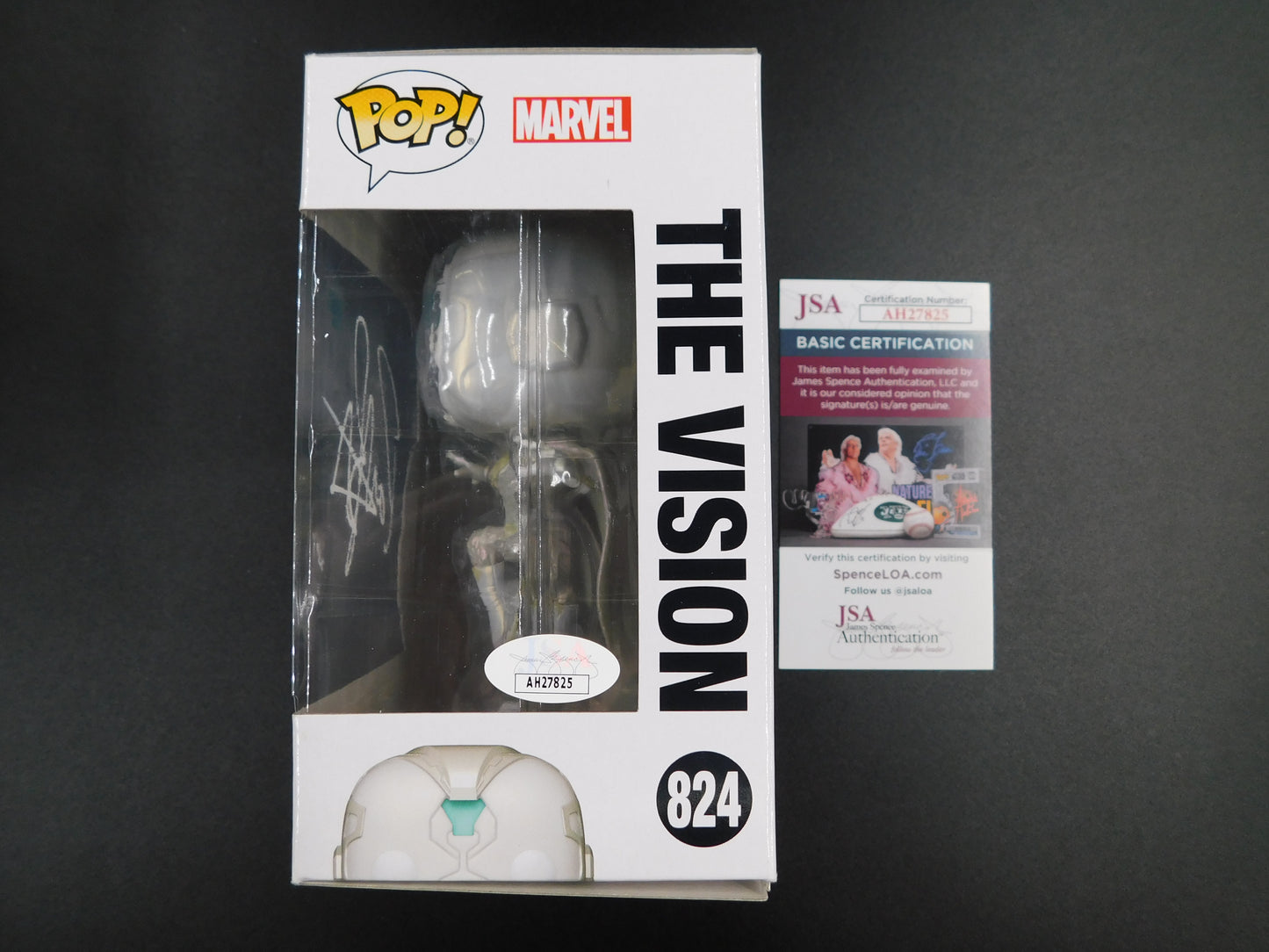 Paul Bettany Signed Autograph Vinyl Funko Pop 824 The Vision WandaVision JSA COA