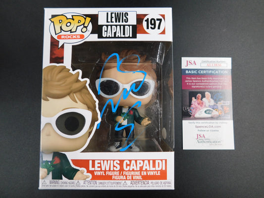 Lewis Capaldi Signed Autographed Funko Pop 197 Broken By Desire JSA COA Blue