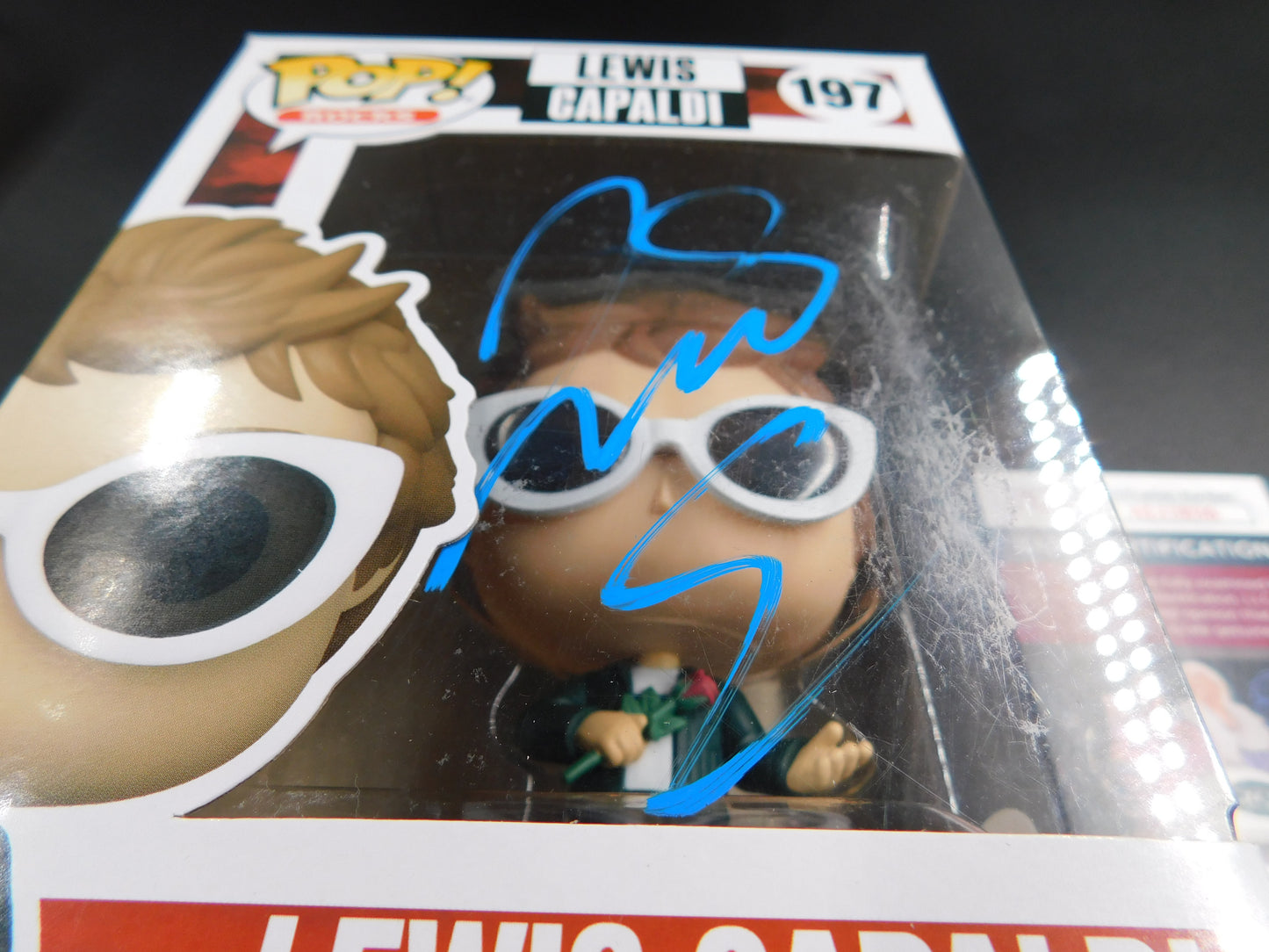 Lewis Capaldi Signed Autographed Funko Pop 197 Broken By Desire JSA COA Blue