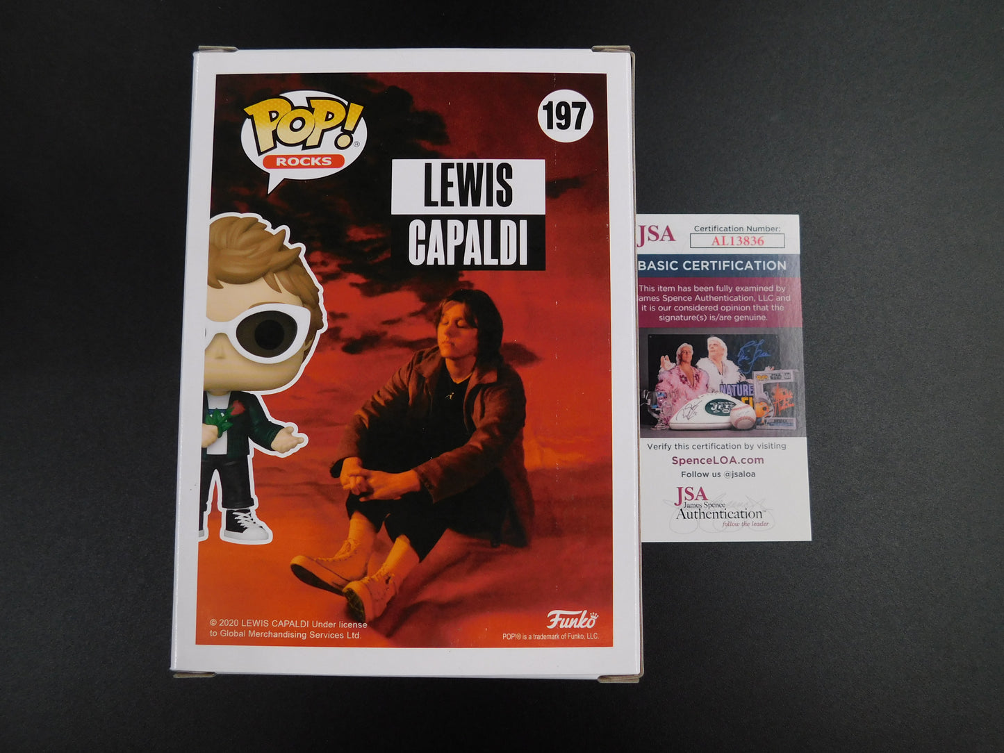 Lewis Capaldi Signed Autographed Funko Pop 197 Broken By Desire JSA COA Blue