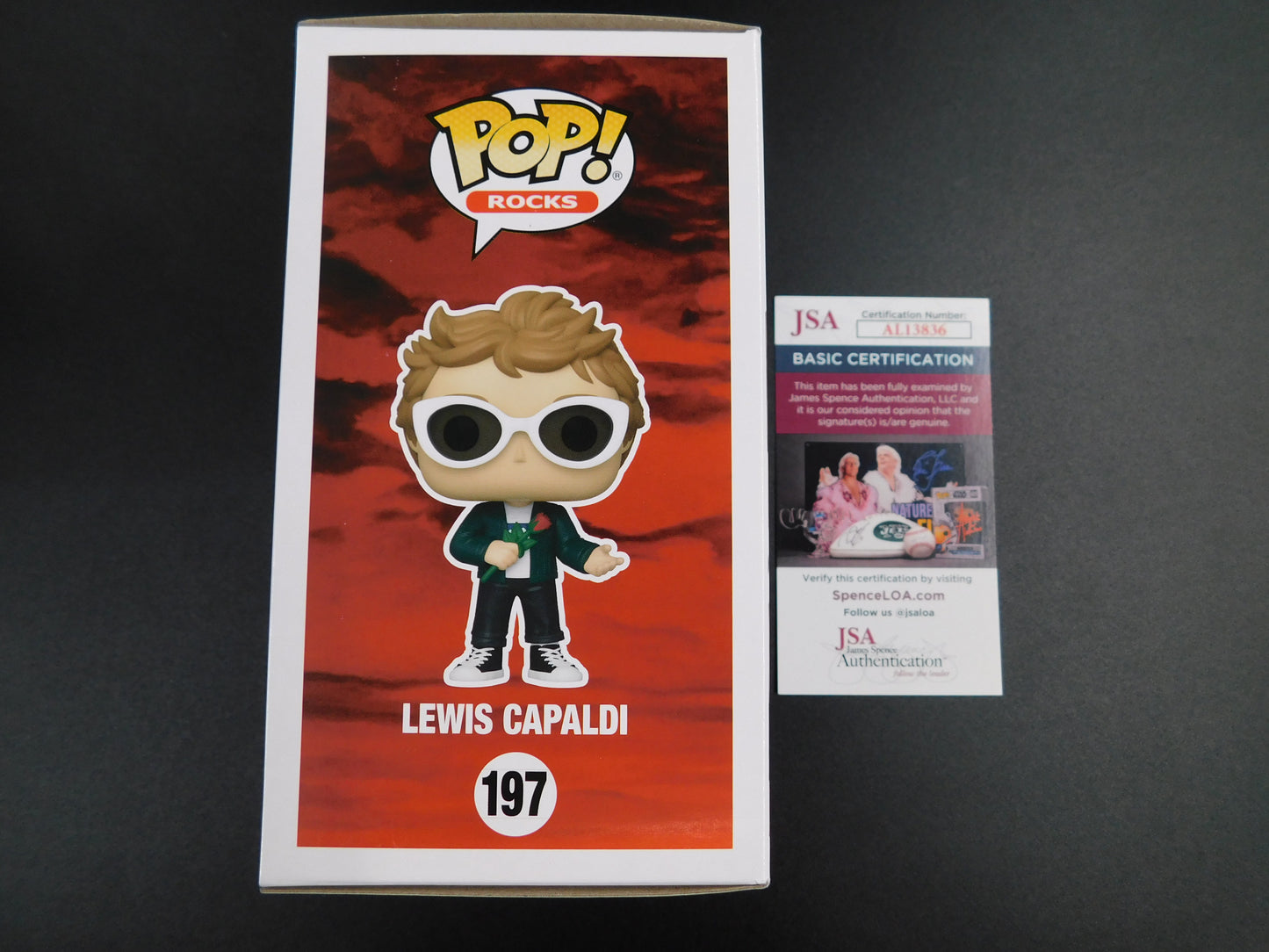 Lewis Capaldi Signed Autographed Funko Pop 197 Broken By Desire JSA COA Blue