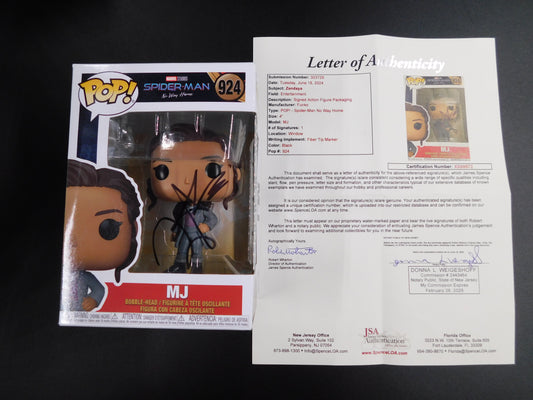 Zendaya Signed Autographed Funko Pop! 924 MJ Spider Man Mary Jane JSA LOA COA