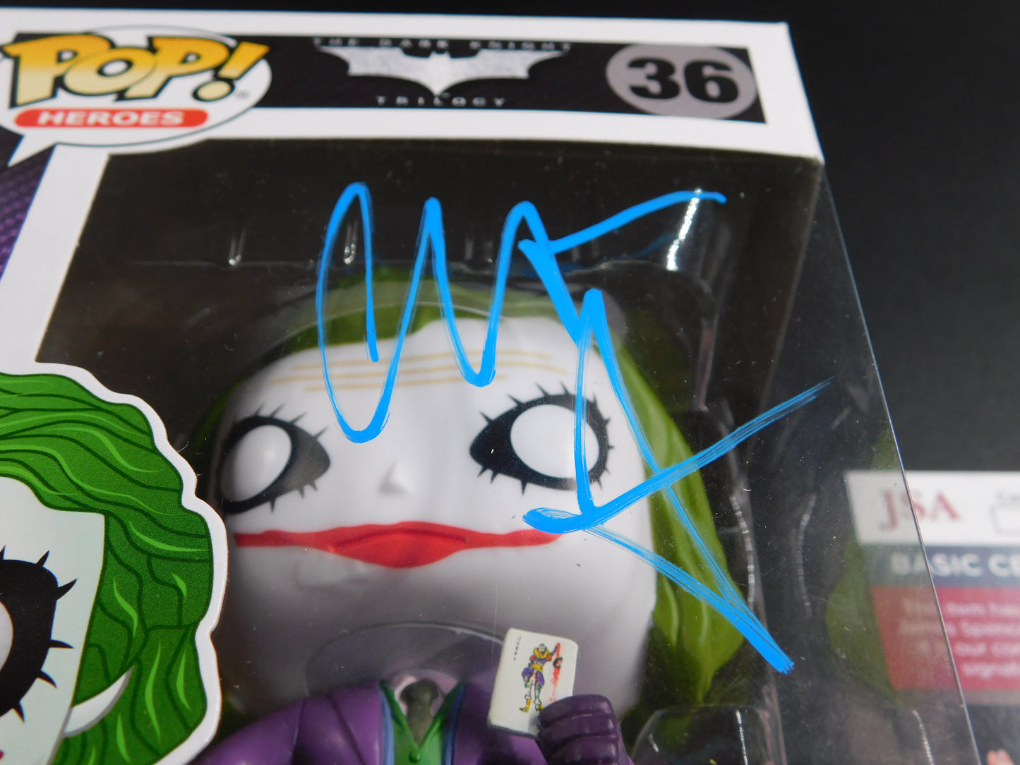 Christian Bale Signed Autographed Funko Pop! 36 The Joker The Dark Knight JSA COA