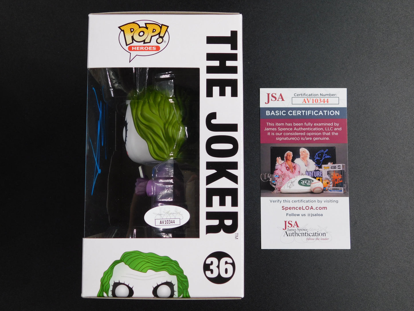 Christian Bale Signed Autographed Funko Pop! 36 The Joker The Dark Knight JSA COA