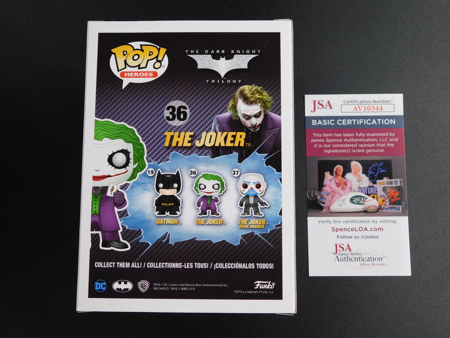 Christian Bale Signed Autographed Funko Pop! 36 The Joker The Dark Knight JSA COA