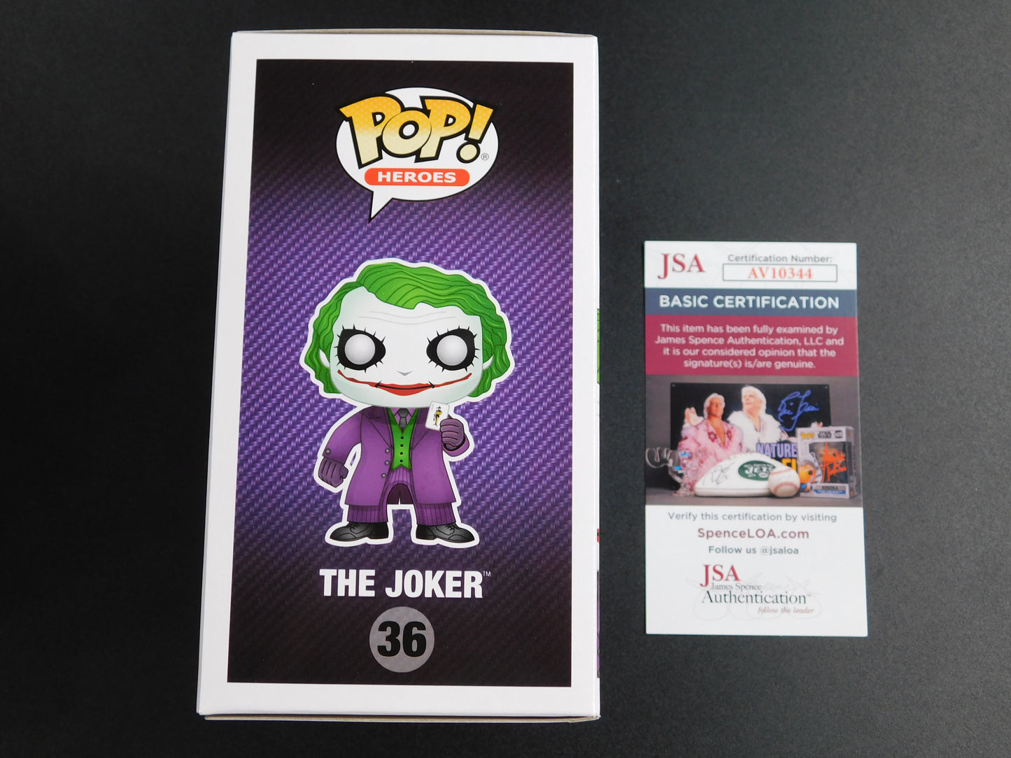 Christian Bale Signed Autographed Funko Pop! 36 The Joker The Dark Knight JSA COA