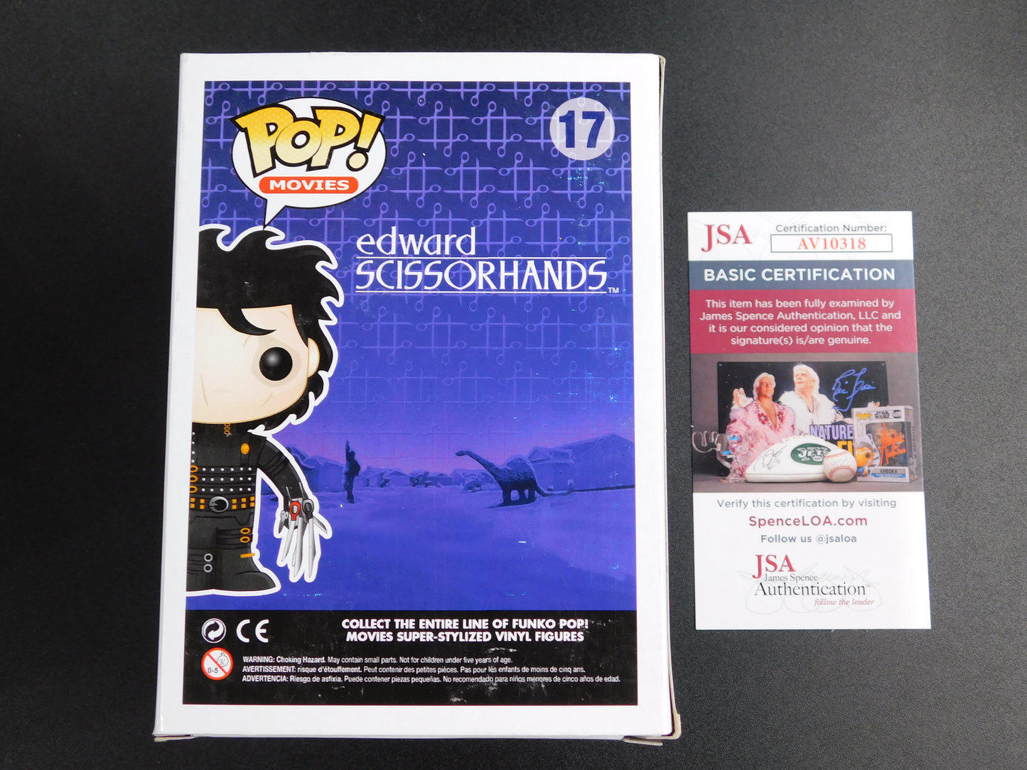 Johnny Depp Signed Autographed Vinyl Funko Pop 17 Edward Scissorhands JSA COA