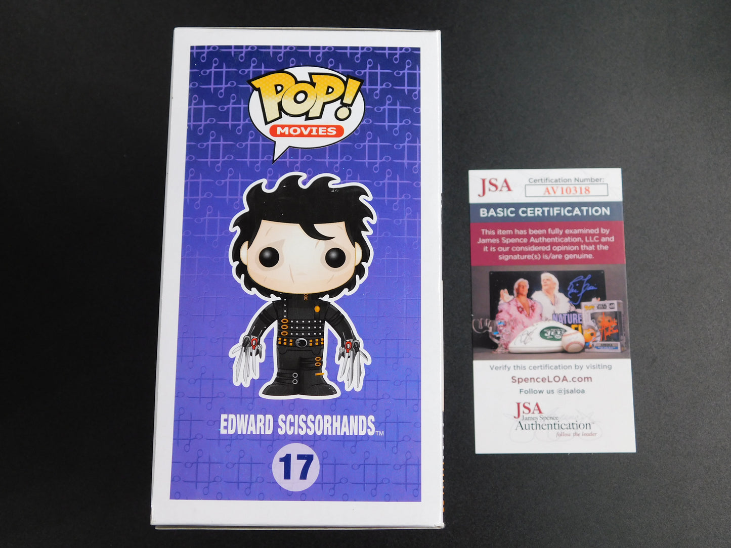 Johnny Depp Signed Autographed Vinyl Funko Pop 17 Edward Scissorhands JSA COA