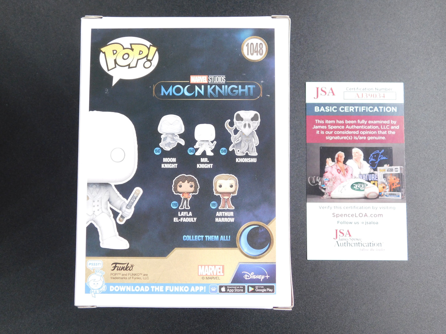 Oscar Isaac Signed Autographed Funko Pop 1048 Mr. Moon Knight Marvel JSA COA