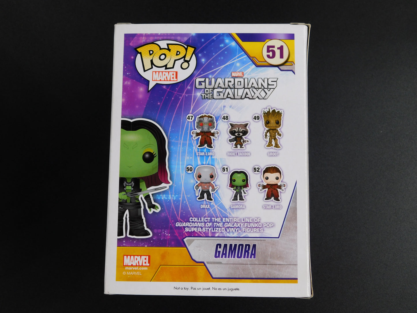 Zoe Saldana Signed Autographed Funko Pop 51 Gamora Guardians of the Galaxy Marvel BAS COA