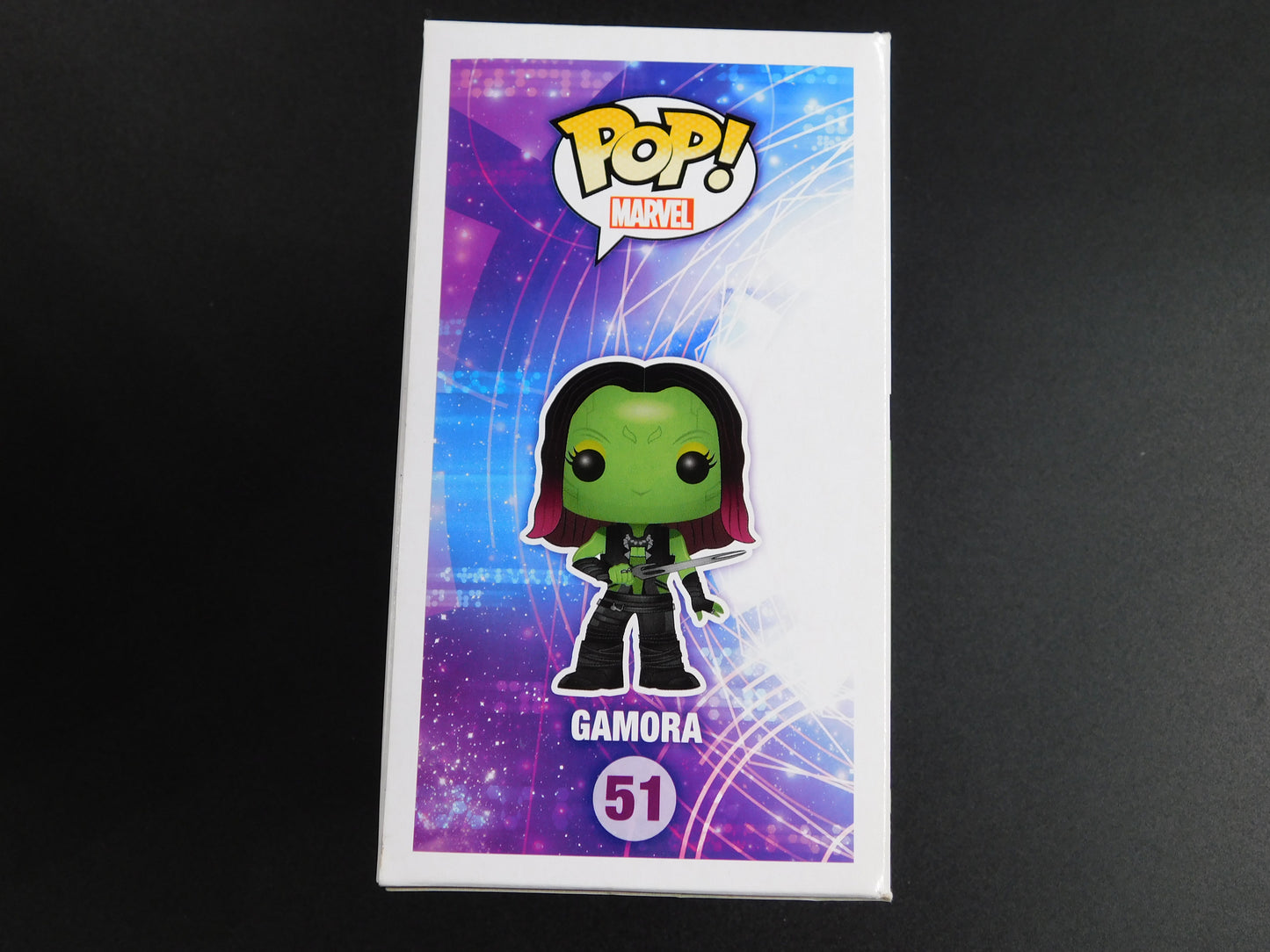 Zoe Saldana Signed Autographed Funko Pop 51 Gamora Guardians of the Galaxy Marvel BAS COA