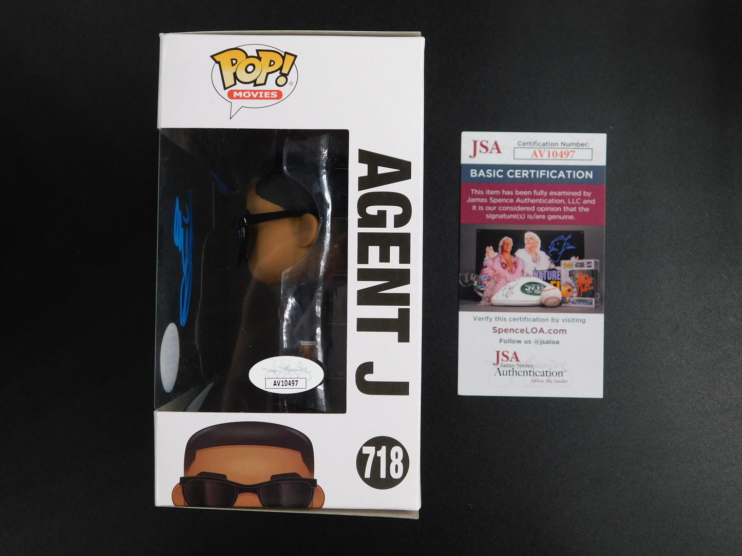 Will Smith Signed Autographed Funko Pop 718 Agent J Men In Black MIB JSA COA