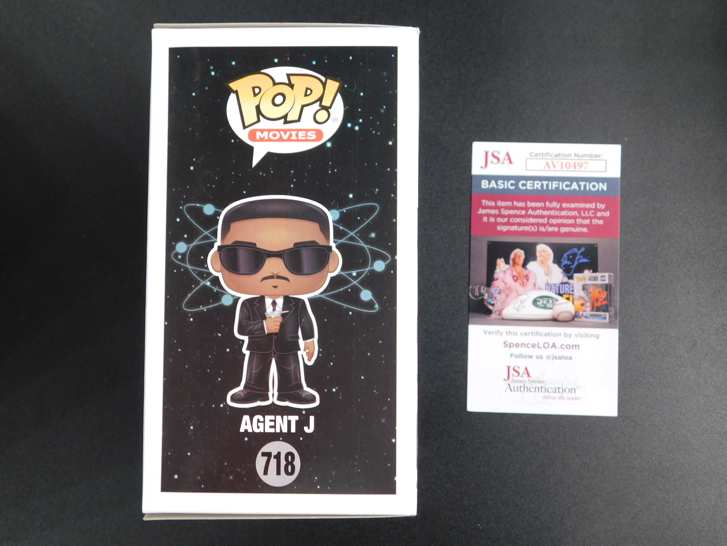 Will Smith Signed Autographed Funko Pop 718 Agent J Men In Black MIB JSA COA