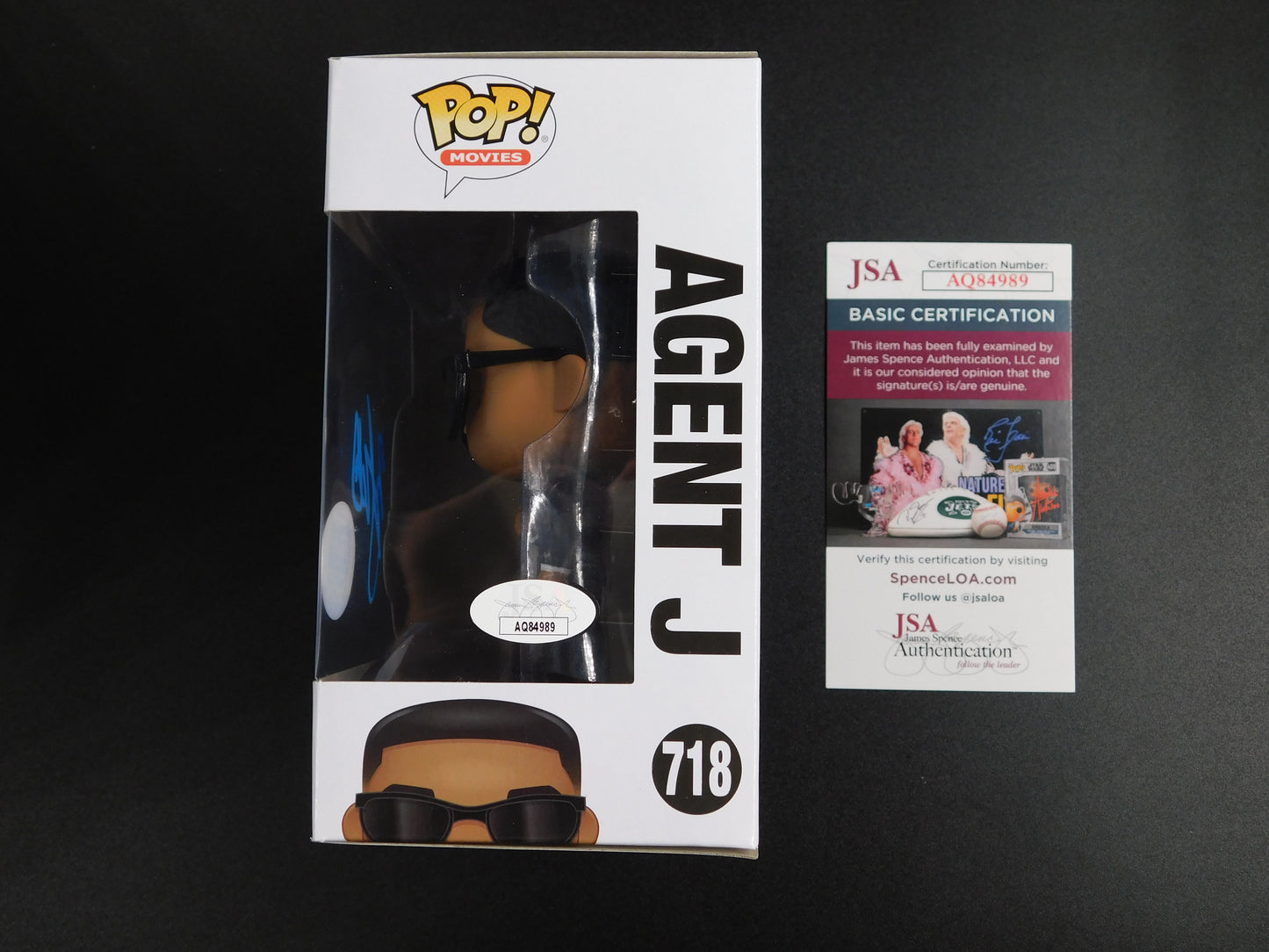 Will Smith Signed Autographed Funko Pop 718 Agent J Men In Black MIB JSA COA A