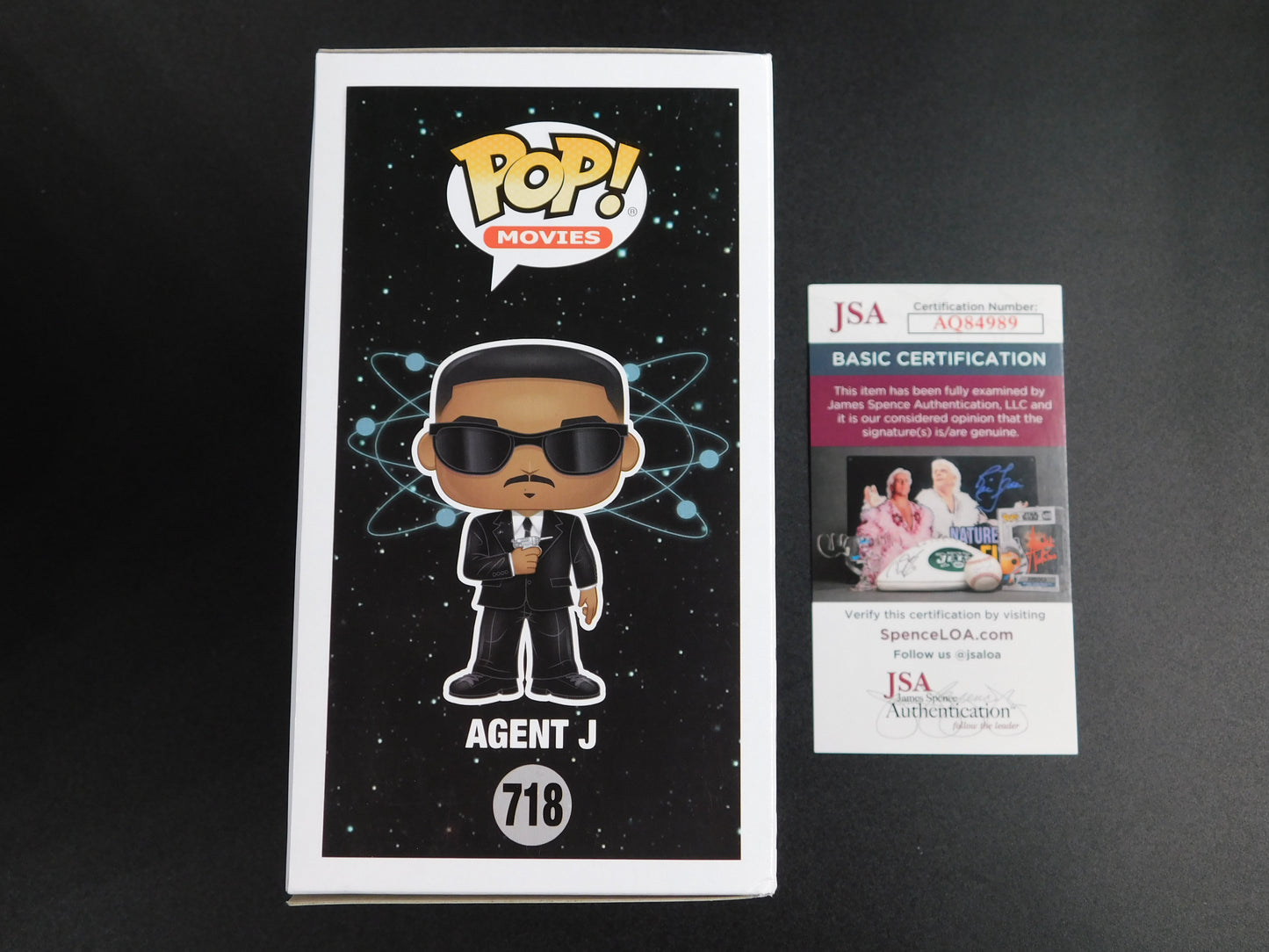 Will Smith Signed Autographed Funko Pop 718 Agent J Men In Black MIB JSA COA A