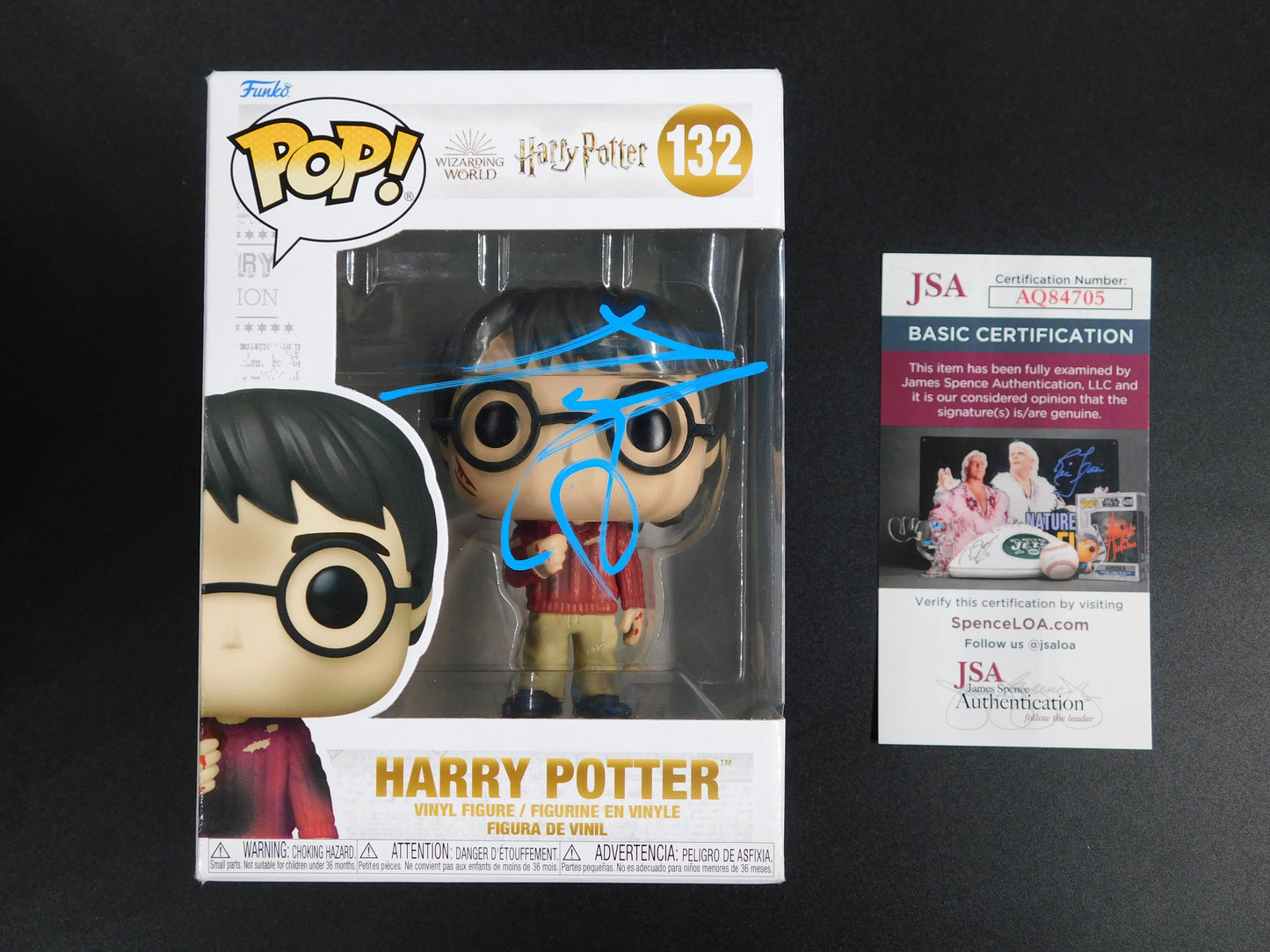 Daniel Radcliffe Signed Autographed Funko Pop 132 Harry Potter Hogwarts JSA COA