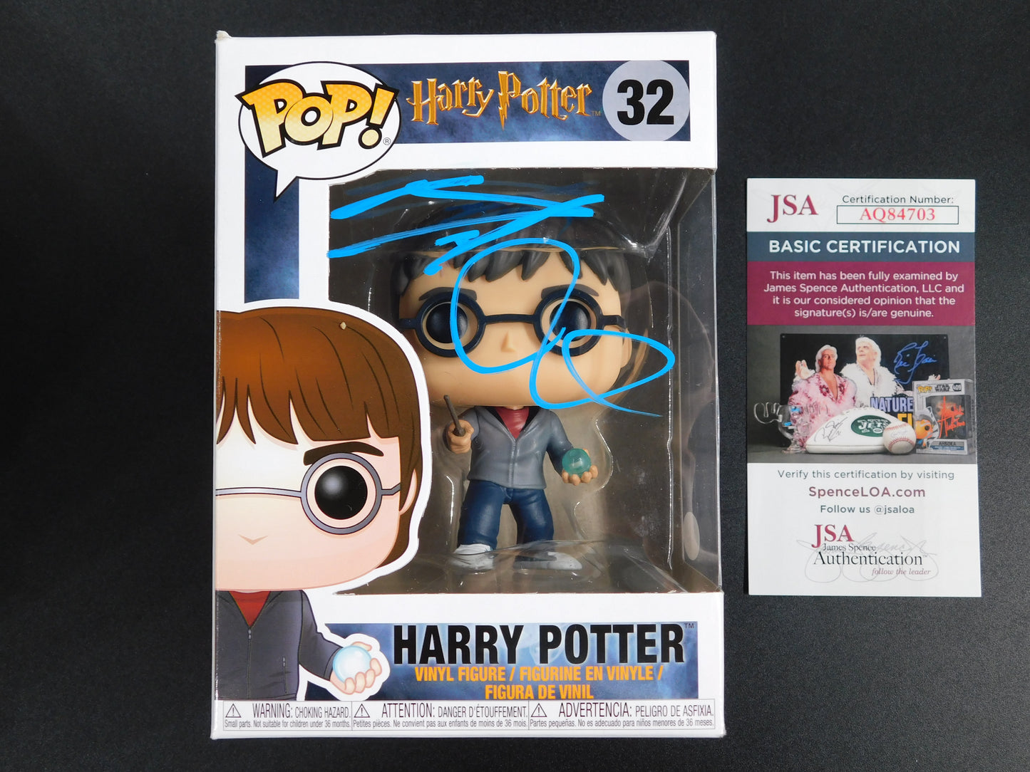 Daniel Radcliffe Signed Autographed Funko Pop 32 Harry Potter Hogwarts JSA COA