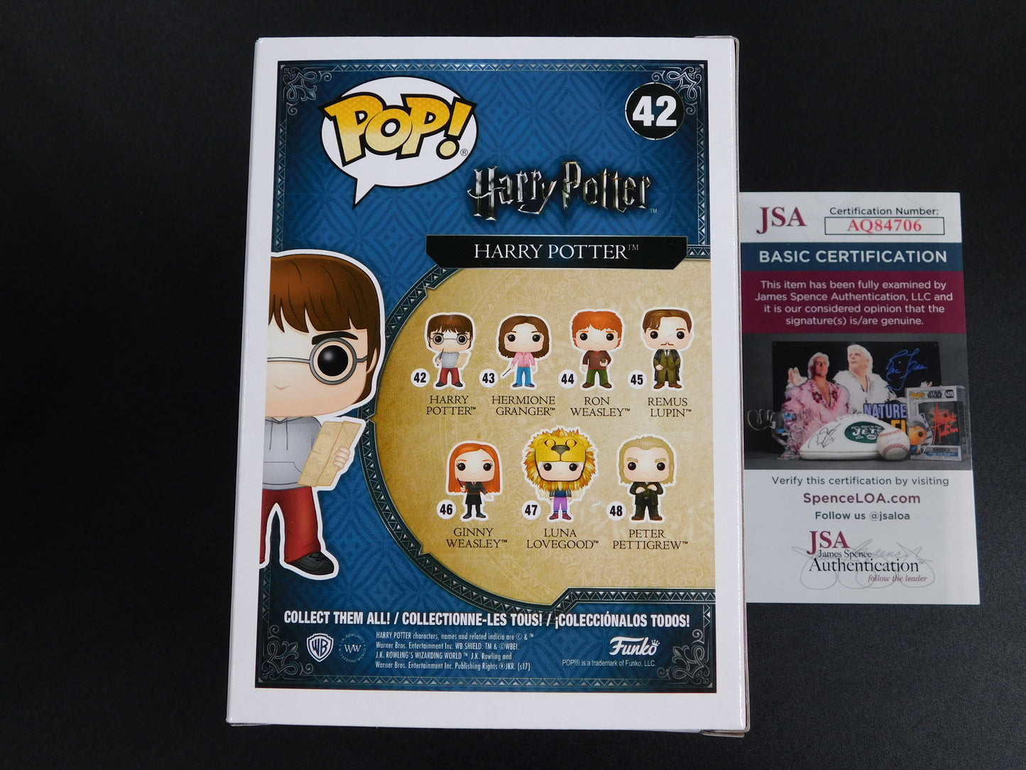 Daniel Radcliffe Signed Autographed Funko Pop 42 Harry Potter Hogwarts JSA COA