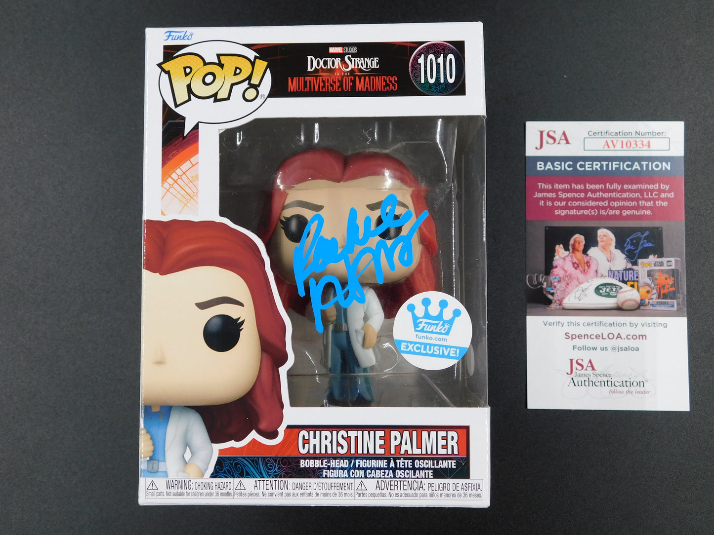 Rachel McAdams Signed Autographed Funko Pop 1010 Christine Palmer Dr Strange Marvel JSA COA