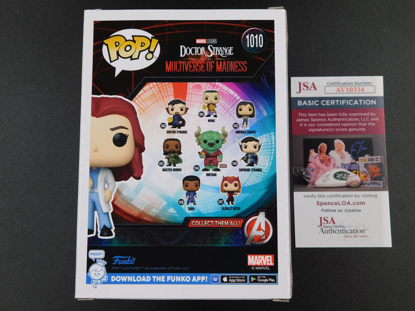 Rachel McAdams Signed Autographed Funko Pop 1010 Christine Palmer Dr Strange Marvel JSA COA