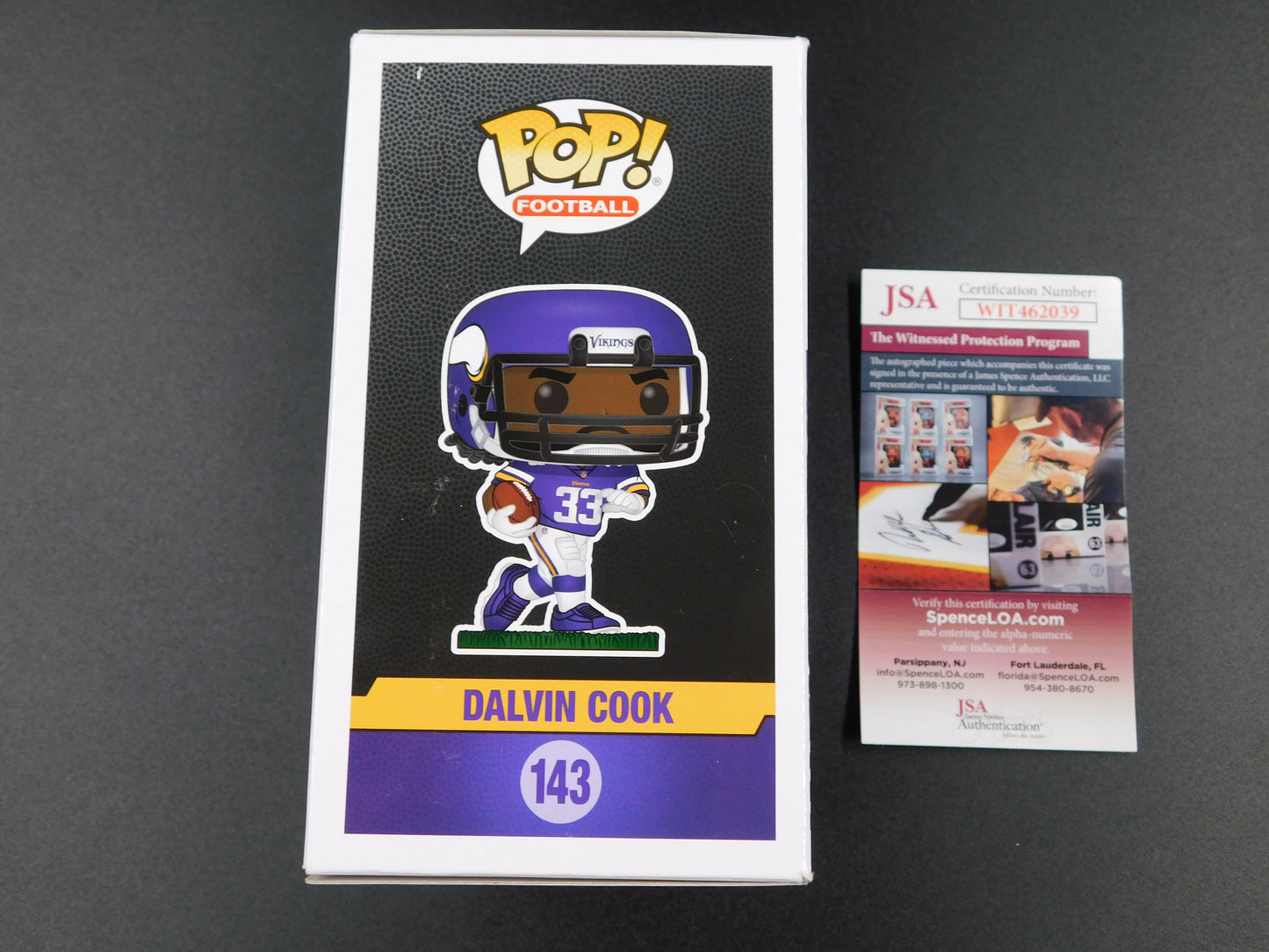 Dalvin Cook Signed Autographed Funko Pop 143 Minnesota Vikings NFL JSA COA