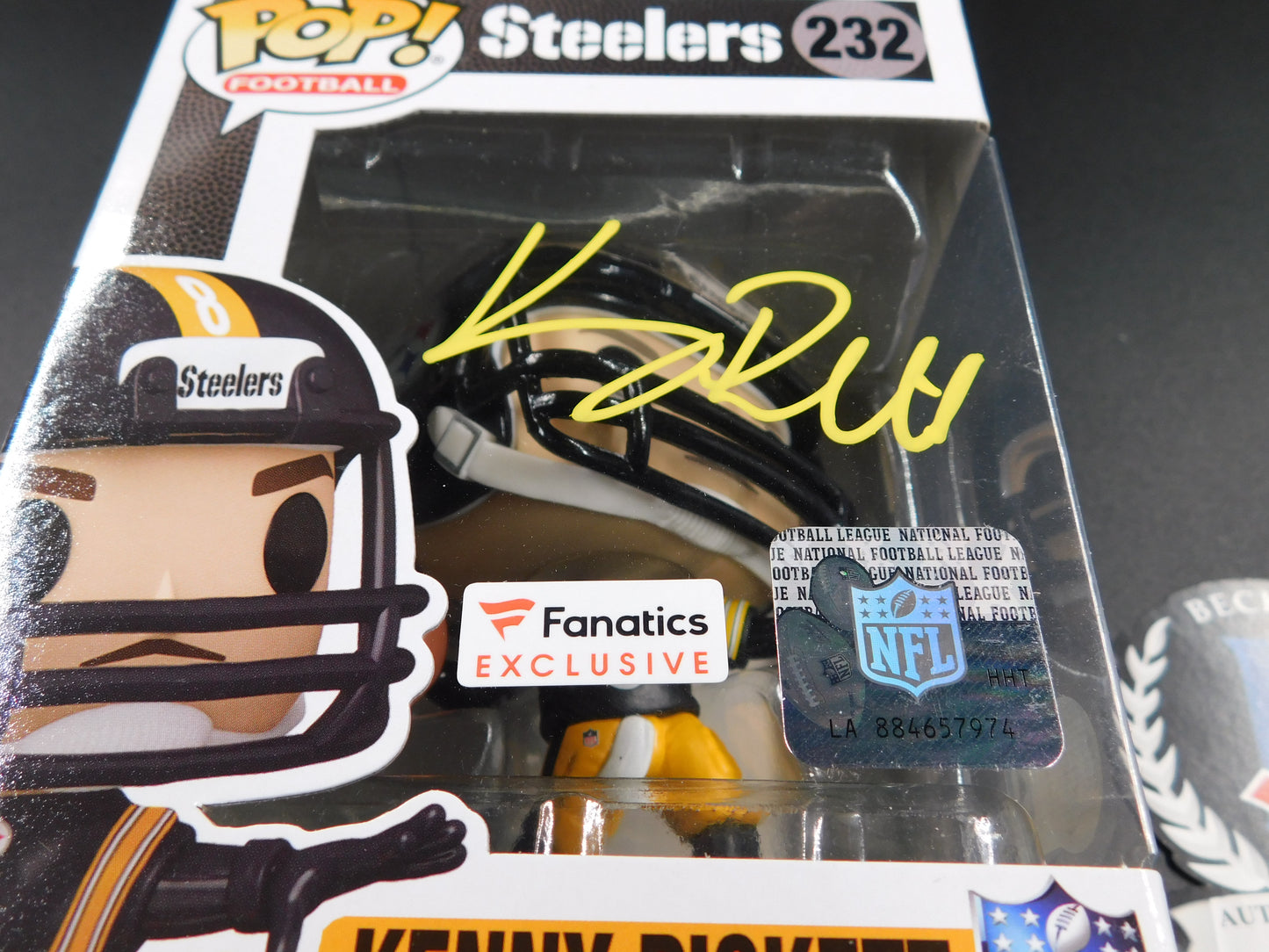 Kenny Pickett Signed Autographed Funko Pop 232 Pittsburgh Steelers NFL Fanatics BAS COA