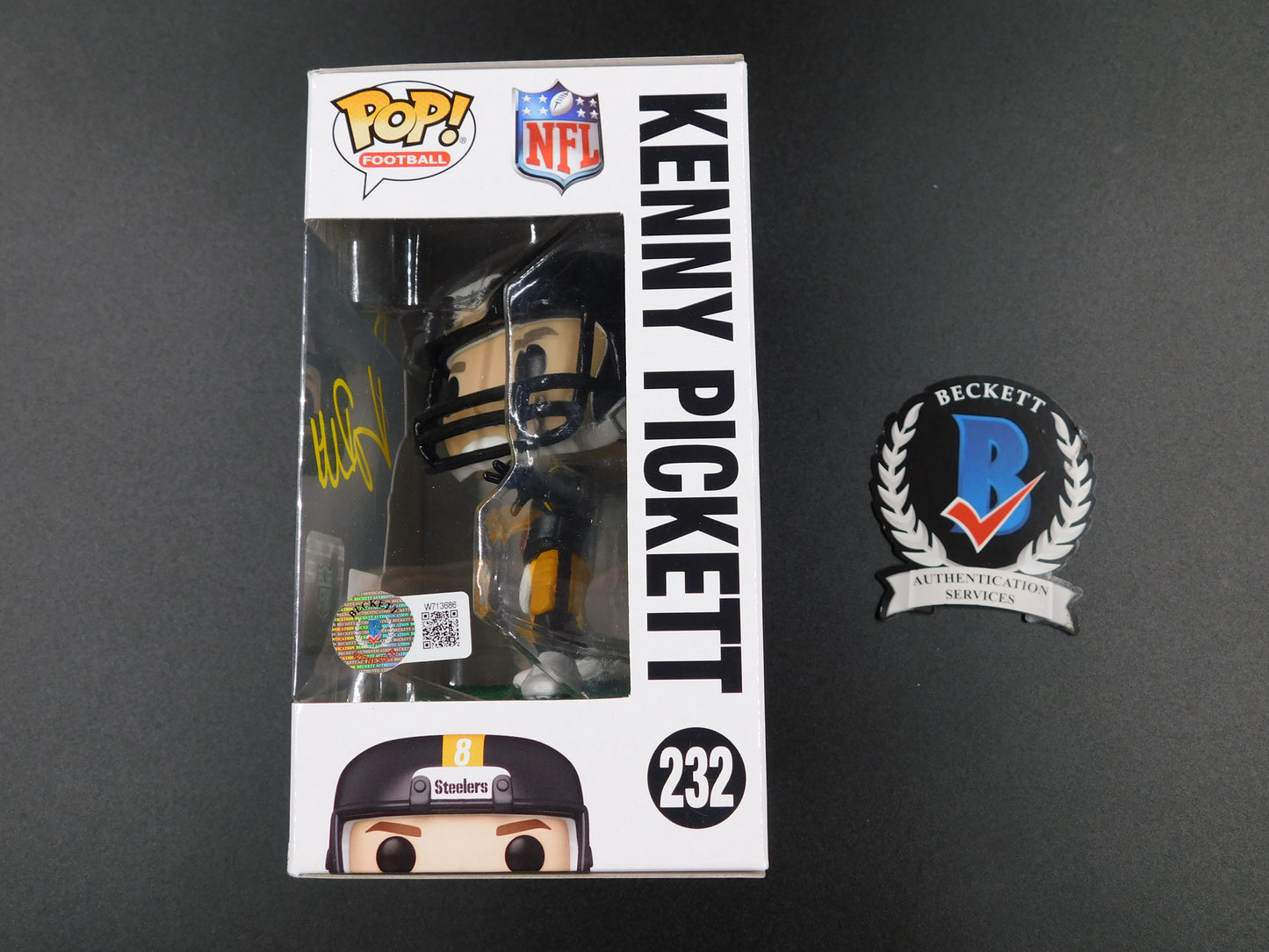 Kenny Pickett Signed Autographed Funko Pop 232 Pittsburgh Steelers NFL Fanatics BAS COA