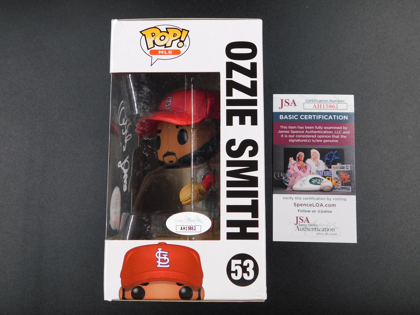 Ozzie Smith Signed Funko Pop 53 St Louis Cardinals MLB Busch Stadium Exclusive JSA COA