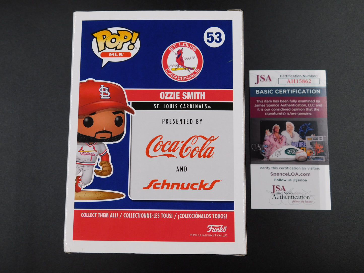 Ozzie Smith Signed Funko Pop 53 St Louis Cardinals MLB Busch Stadium Exclusive JSA COA