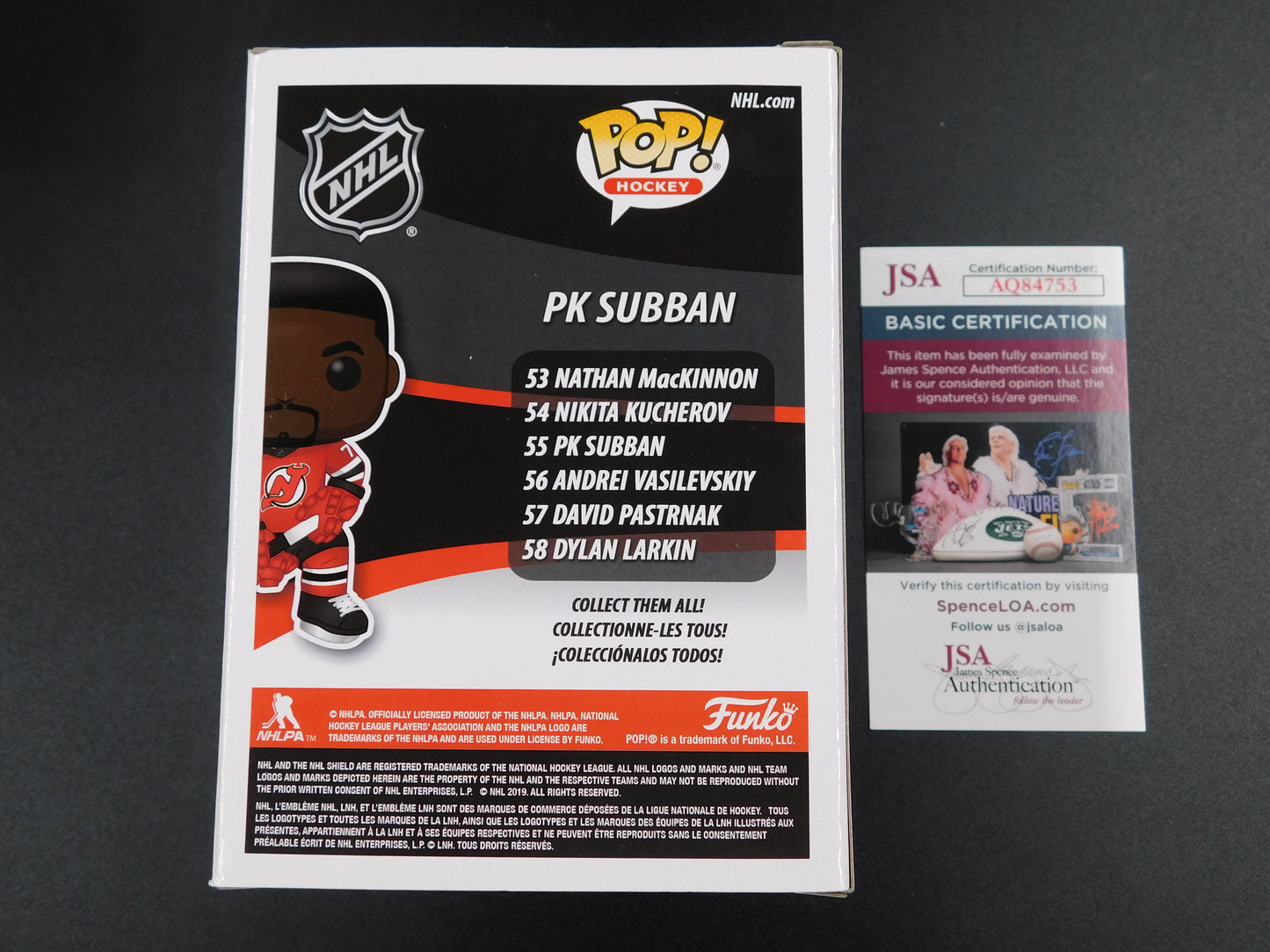 PK Subban Signed Autographed Vinyl Funko Pop 55 New Jersey Devils NHL JSA COA