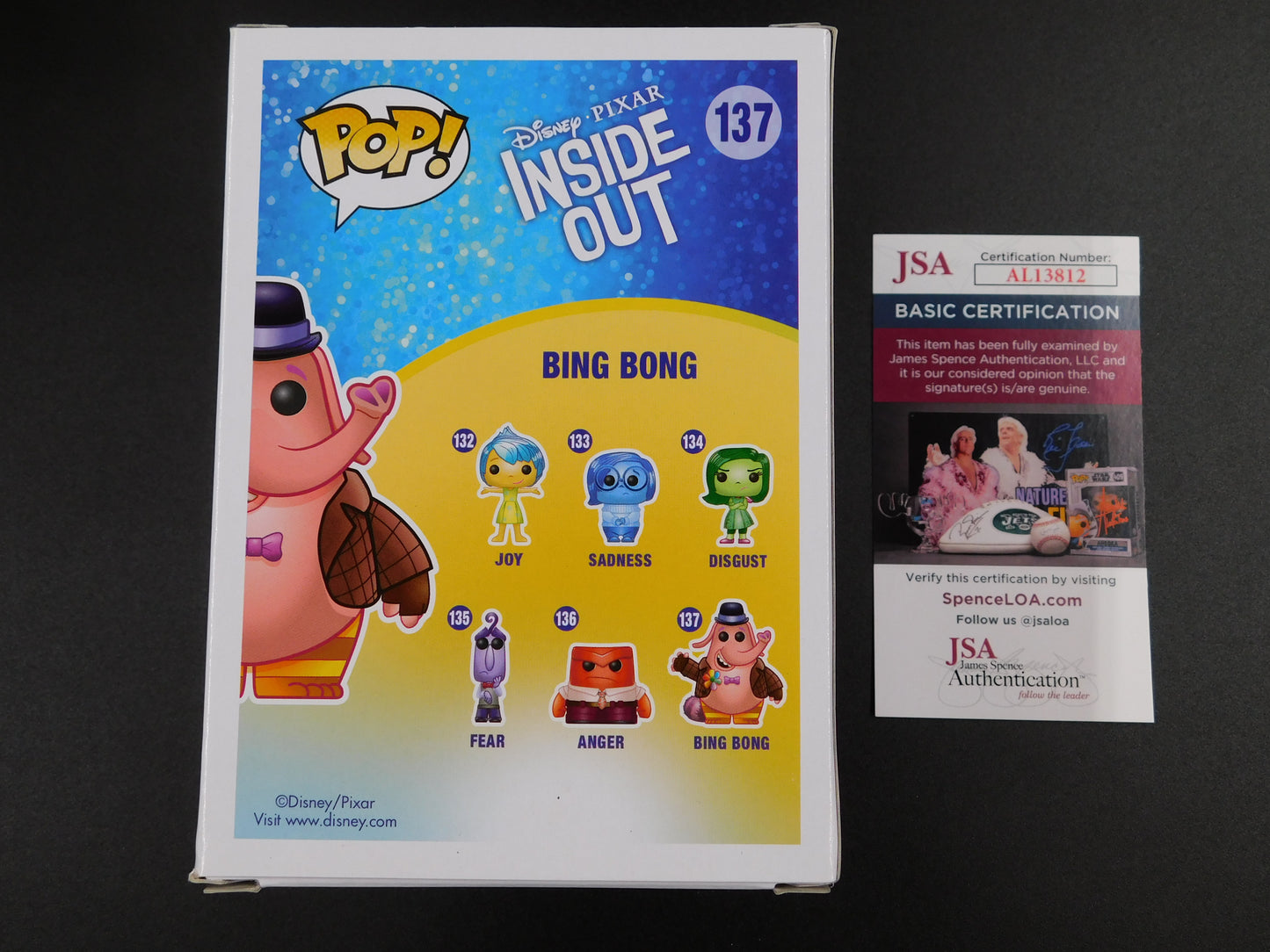 Richard Kind Signed Autographed Funko Pop 137 Bing Bong Inside Out JSA COA White