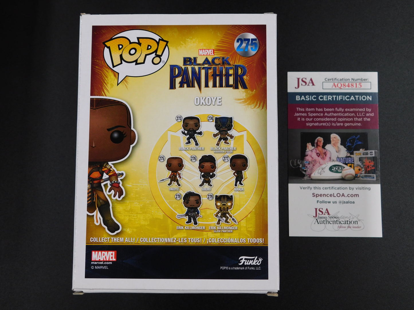 Danai Gurira Signed Autographed Funko Pop 275 Okoye Black Panther Marvel JSA COA