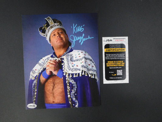 Jerry Lawler / Autographed 8x10 Photo JSA COA WWE