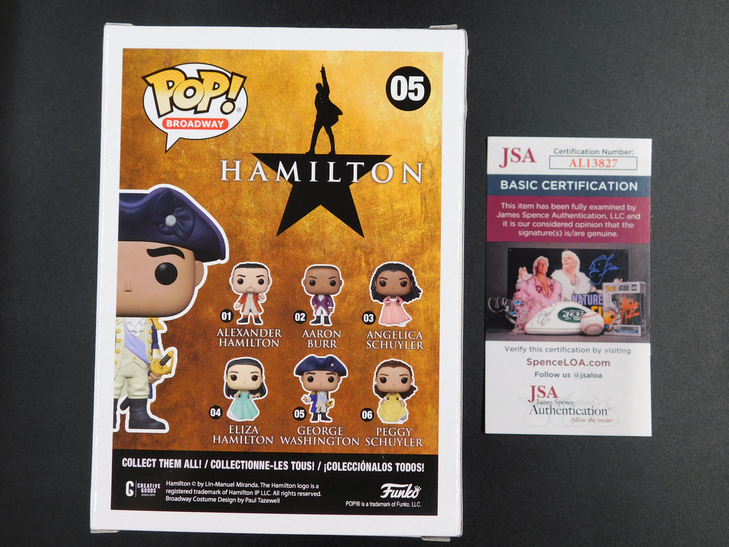 Christopher Jackson Signed Autographed Funko Pop 05 George Washington Hamilton JSA COA