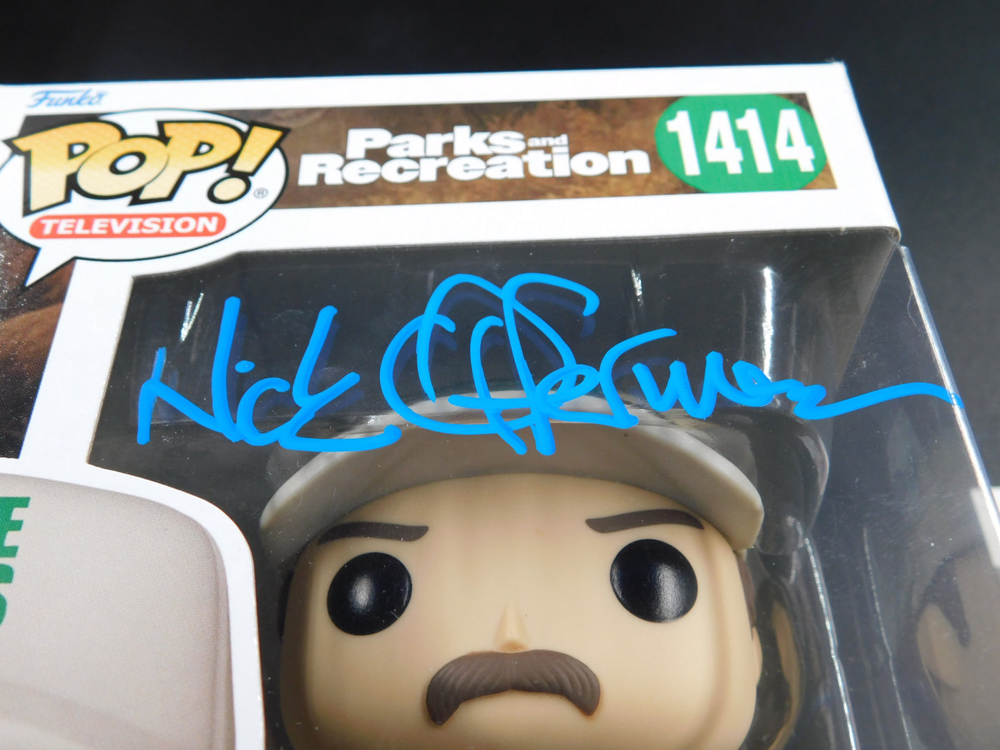 Nick Offerman Signed Autographed Funko Pop 1414 Ron Swanson Parks & Recreation JSA COA