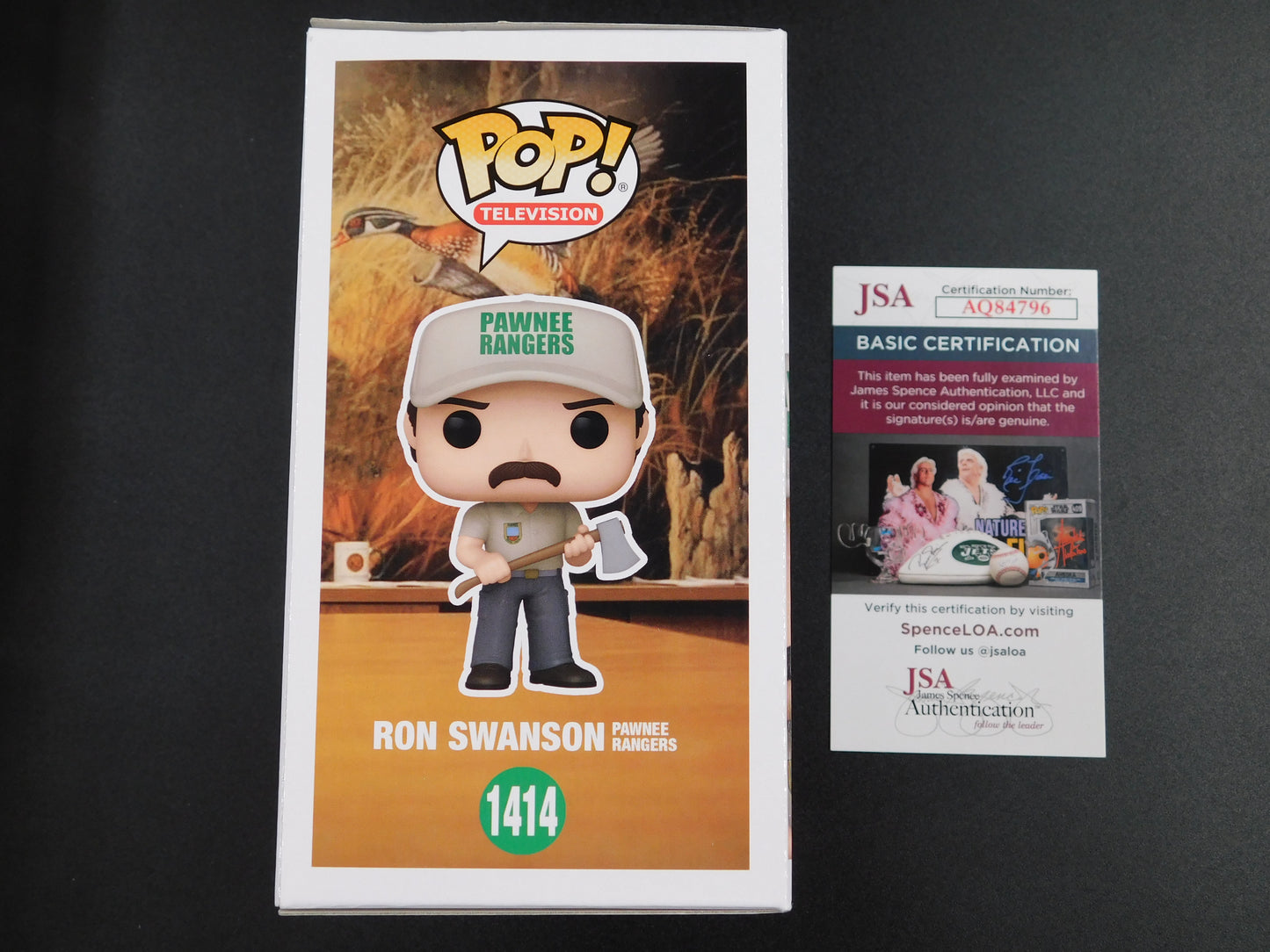 Nick Offerman Signed Autographed Funko Pop 1414 Ron Swanson Parks & Recreation JSA COA