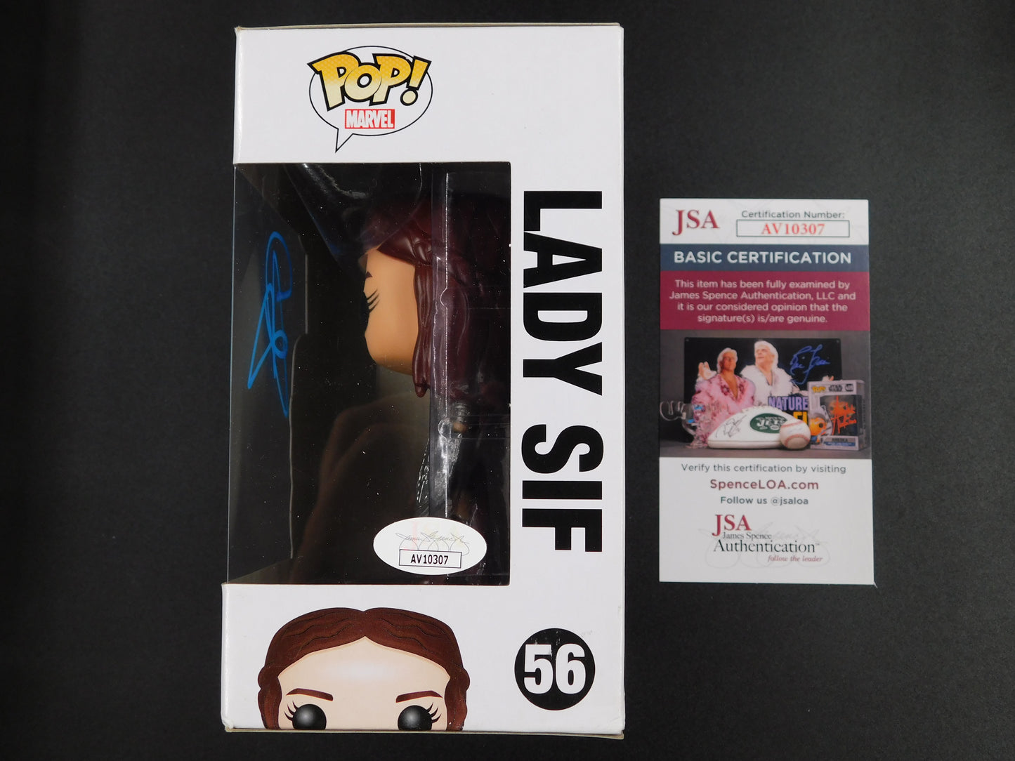 Jaimie Alexander Signed Autographed Funko Pop 56 Lady Sif Marvel Thor JSA COA Blue