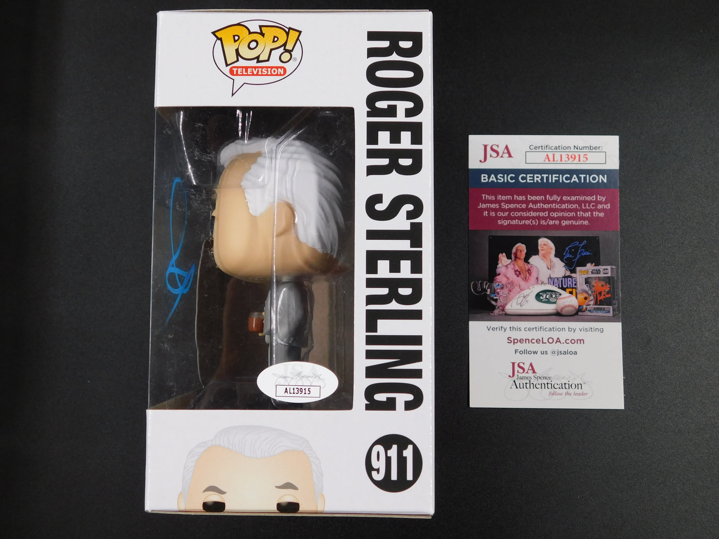 John Slattery Signed Autographed Funko Pop 911 Roger Sterling MadMen JSA COA