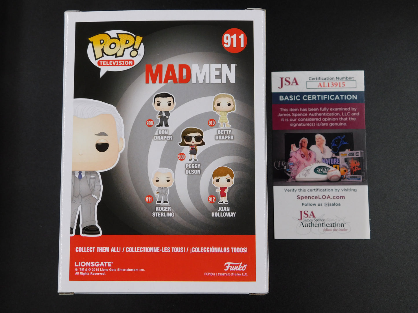 John Slattery Signed Autographed Funko Pop 911 Roger Sterling MadMen JSA COA