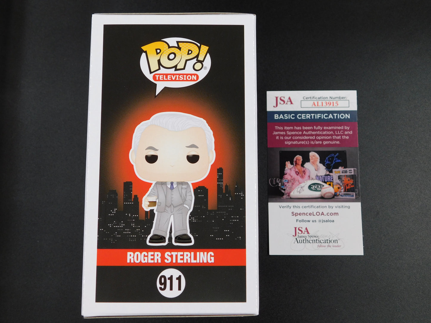 John Slattery Signed Autographed Funko Pop 911 Roger Sterling MadMen JSA COA