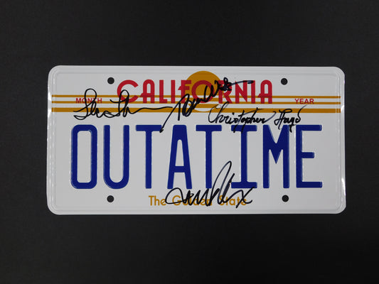 Back To The Future Cast Signed Plate / Lloyd & Fox JSA LOA