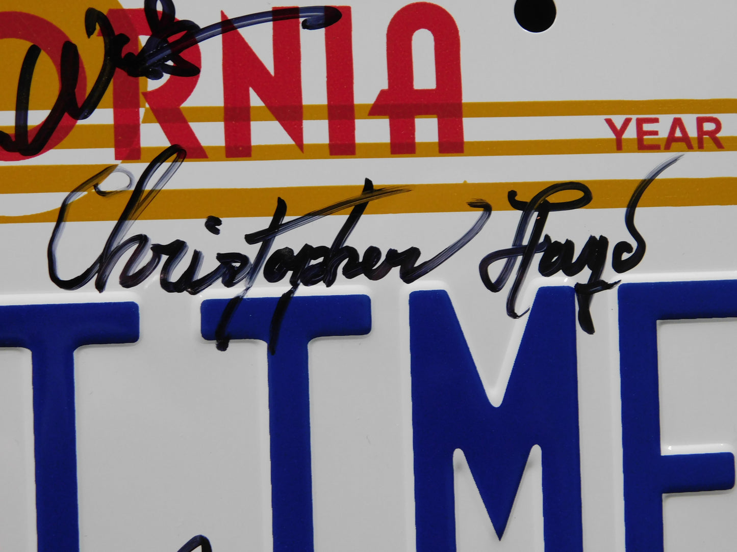 Back To The Future Cast Signed Plate / Lloyd & Fox JSA LOA
