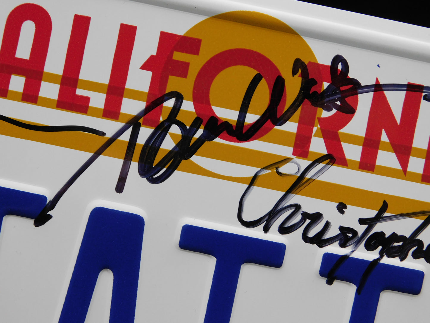 Back To The Future Cast Signed Plate / Lloyd & Fox JSA LOA