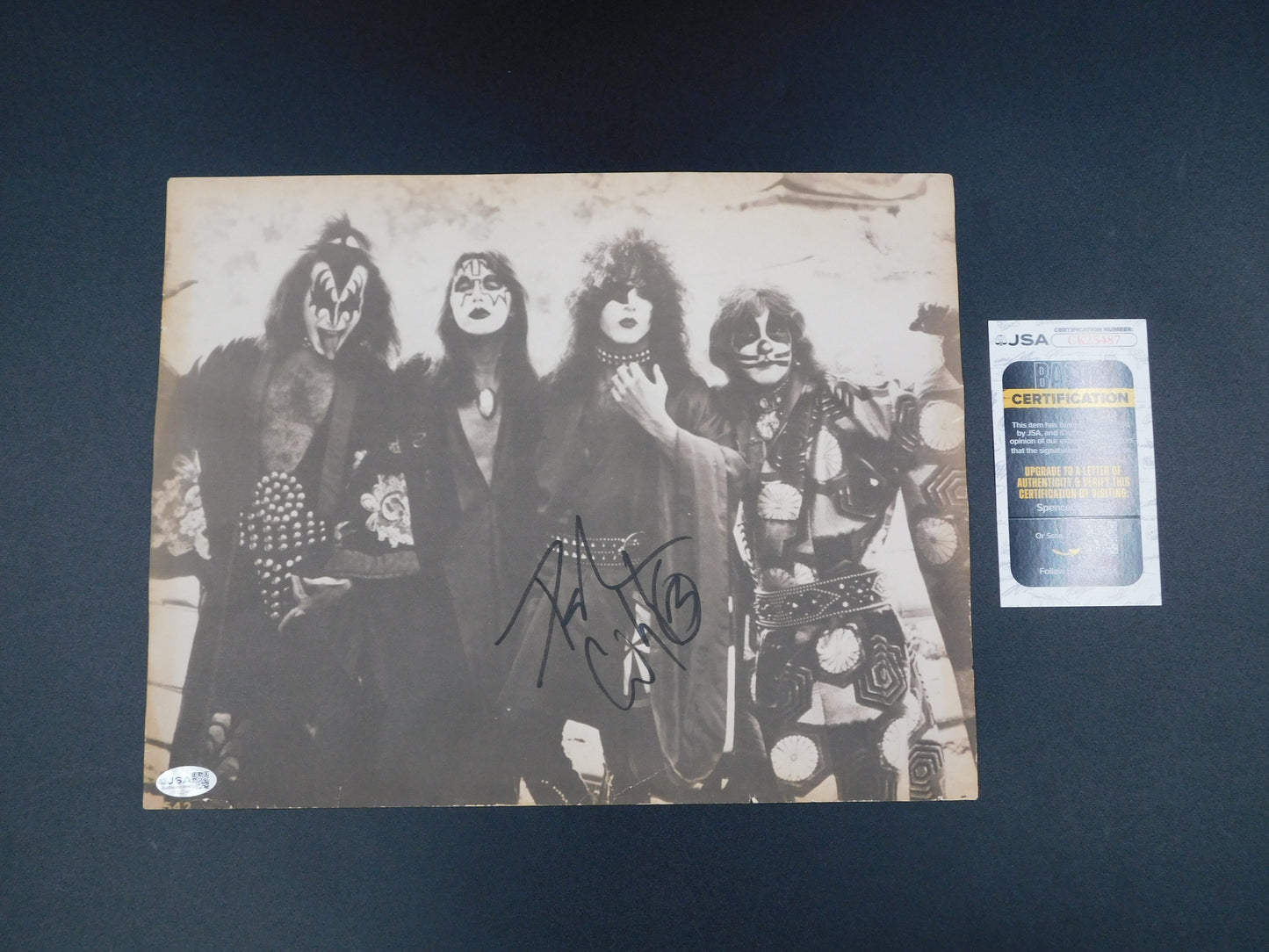 Peter Criss Signed / Autographed 11x14 Photo KISS JSA COA