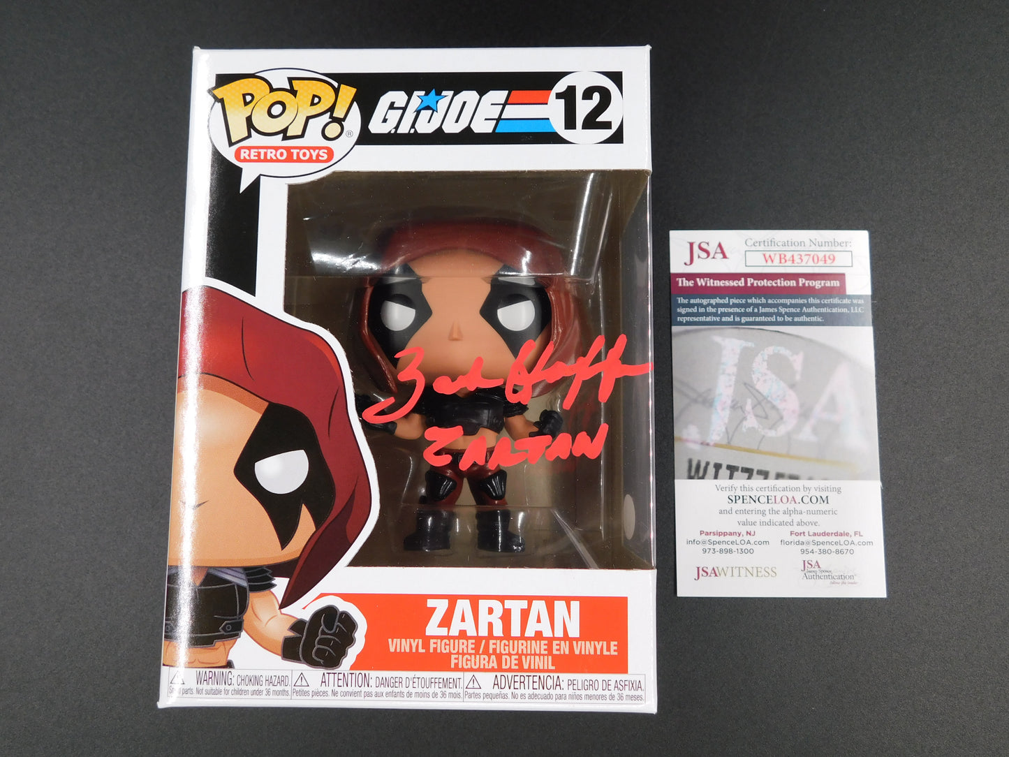 Zach Hoffman Signed Autographed Funko Pop 12 Zartan GI Joe JSA COA Red Ink