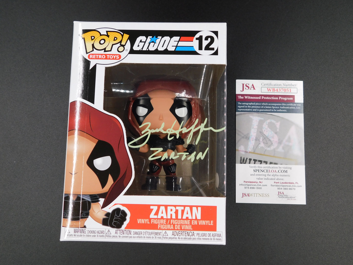 Zach Hoffman Signed Autographed Funko Pop 12 Zartan GI Joe JSA COA Green Ink