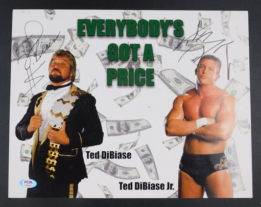 Ted DiBiase/Ted DiBiase Jr. Signed Autographed 11x14 Photo WWE PSA Authenticated