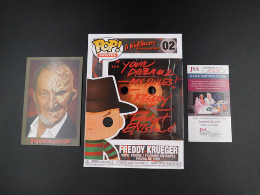 Robert Englund Signed Funko Pop 02 Freddy Krueger Nightmare Your Dreams JSA COA