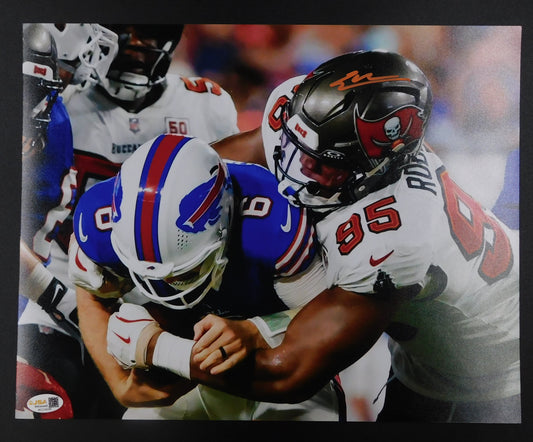 Elijah Roberts Signed Autographed 11x14 Photo Buccaneers JSA Authenticated